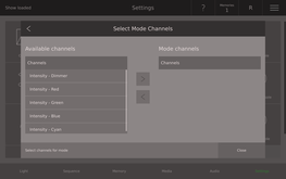 Select Mode Channels